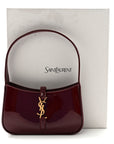 Patent Calfskin Le 5 A 7 Mini Hobo Red Grenat