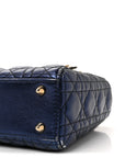 Metallic Lambskin Cannage Small My ABCD1OR Lady D1OR Blue