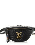 Calfskin Quilted New Wave Bumbag Black