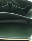 Spazzolato Calfskin Classic Box Medium Flap Bag Dark Green