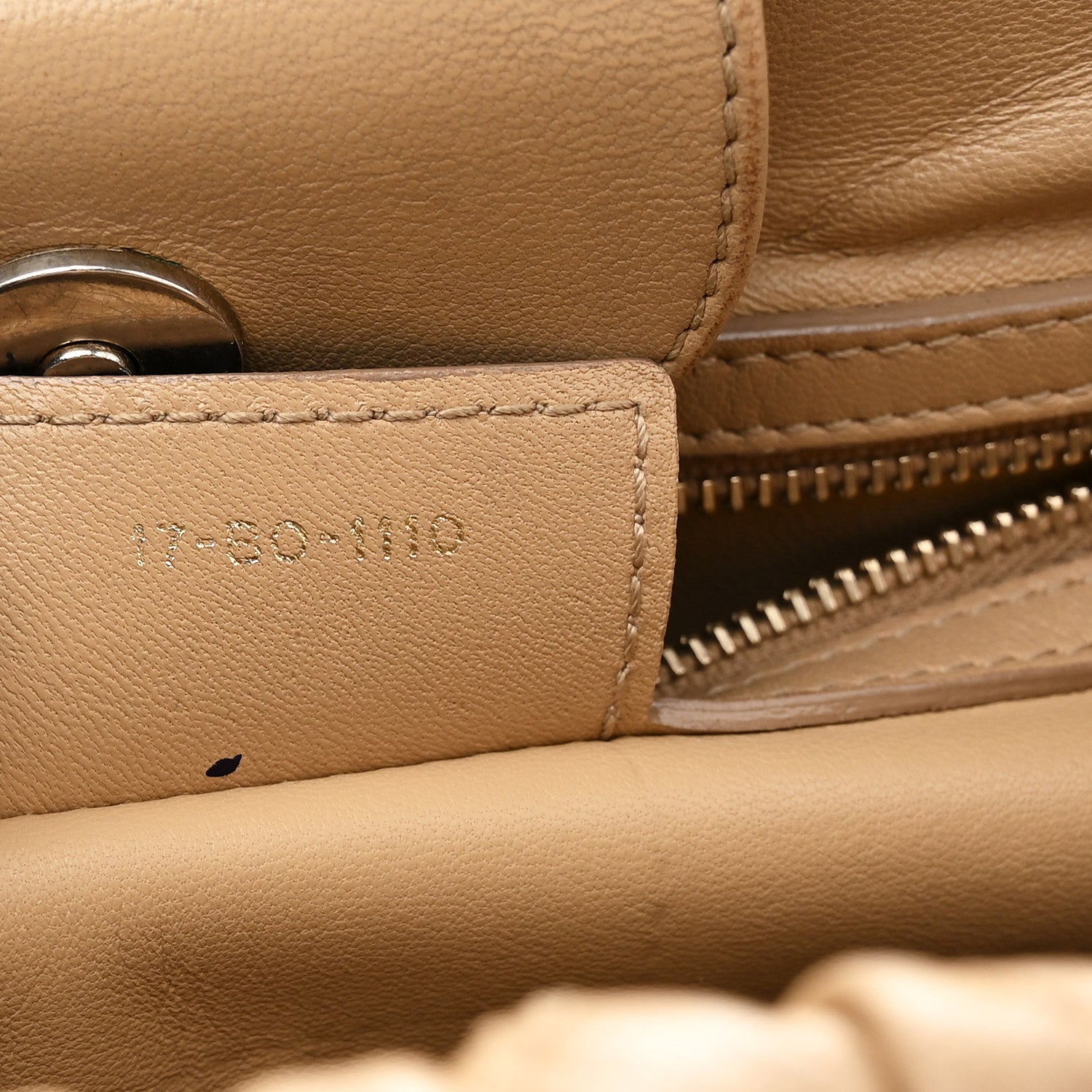 Gaufre Lambskin Cannage Delices Tote Beige