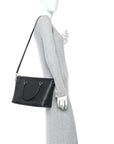 Soft MicroGCCIssima Small Zippered Satchel Black