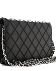 Calfskin Whipstitch Wallet On Chain WOC Black