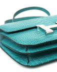 Matte Alligator Constance 18 Bleu Paon