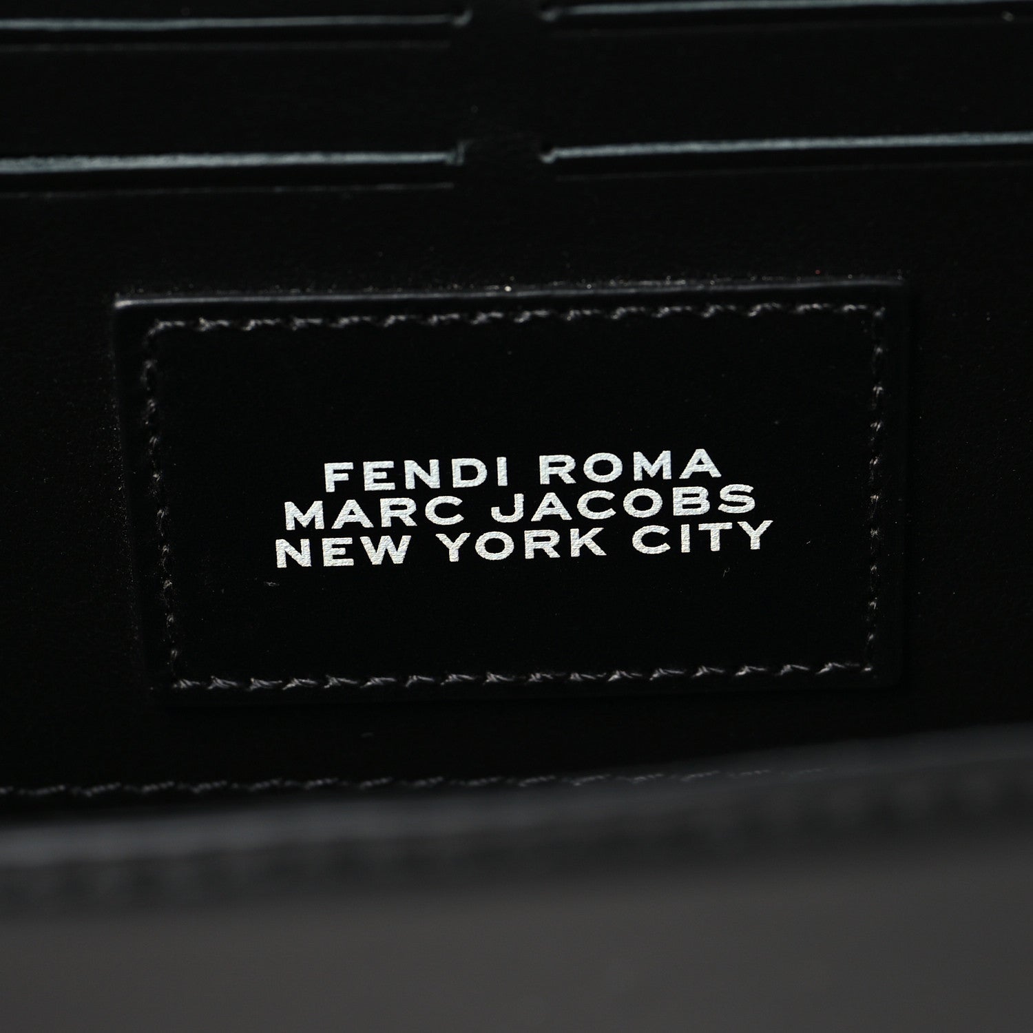 X MARC JACOBS Nappa Logo Baguette Soft Trunk Bag Black