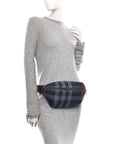 House Check Sonny Bum Bag Navy Grey