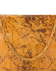 Spazzolato Calfskin Chain Clutch Gold Marble