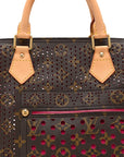 Monogram Perforated Speedy 30 Fuchsia