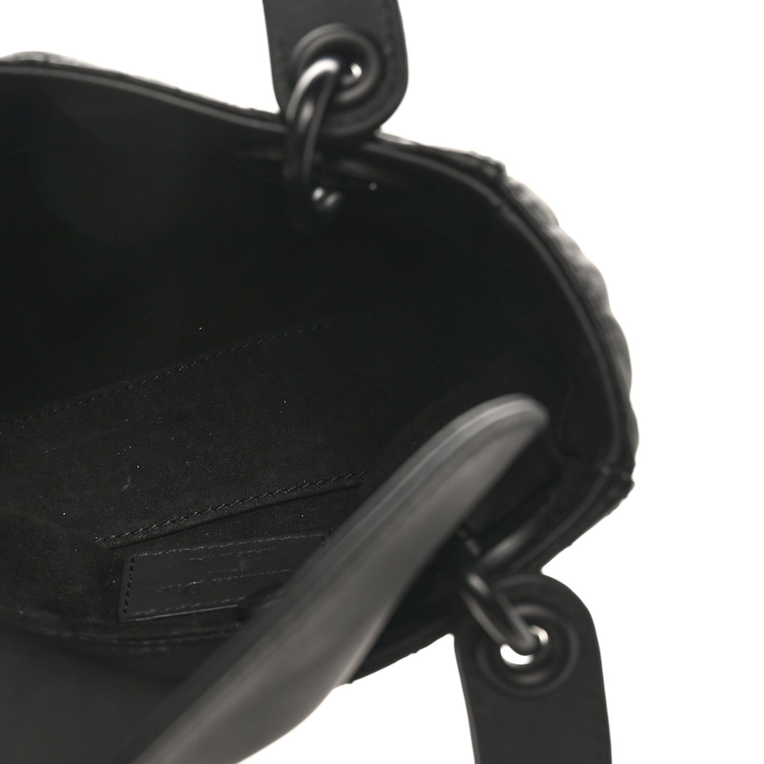 Ultra Matte Calfskin Cannage Mini Lady D1OR Black