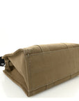 Cotton Canvas Medium The Traveler Tote Bag Slate Green