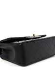 Lambskin Quilted Mini Rectangular Flap Black