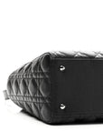 Grained Calfskin Cannage Medium Lady D1OR Black