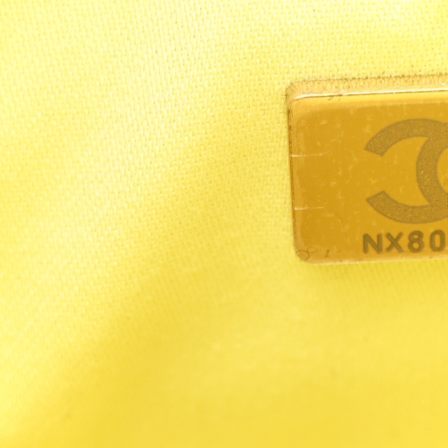 Caviar Quilted Mini CHNL 25 Handbag Light Yellow
