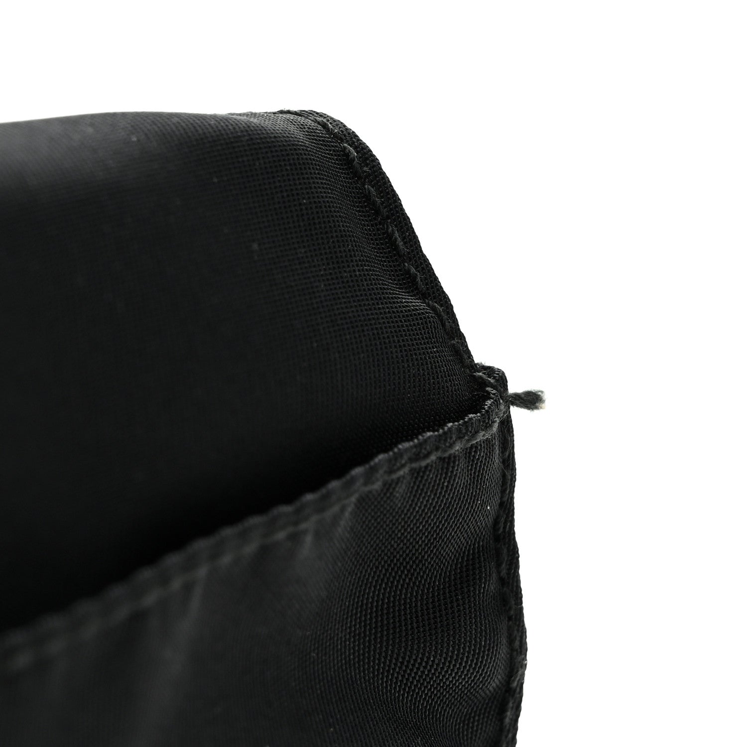 Nylon Mini Flat Messenger Bag Black