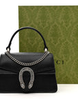 Dollar Calfskin Crystal Mini Dionysus Top Handle Bag Black Crystal