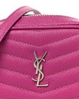 Grain De Poudre Matelasse Monogram Baby Lou Camera Bag Electric Fuxia