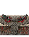 GG Supreme Monogram Elaphe Elephant Embroidered Small Dionysus Shoulder Bag