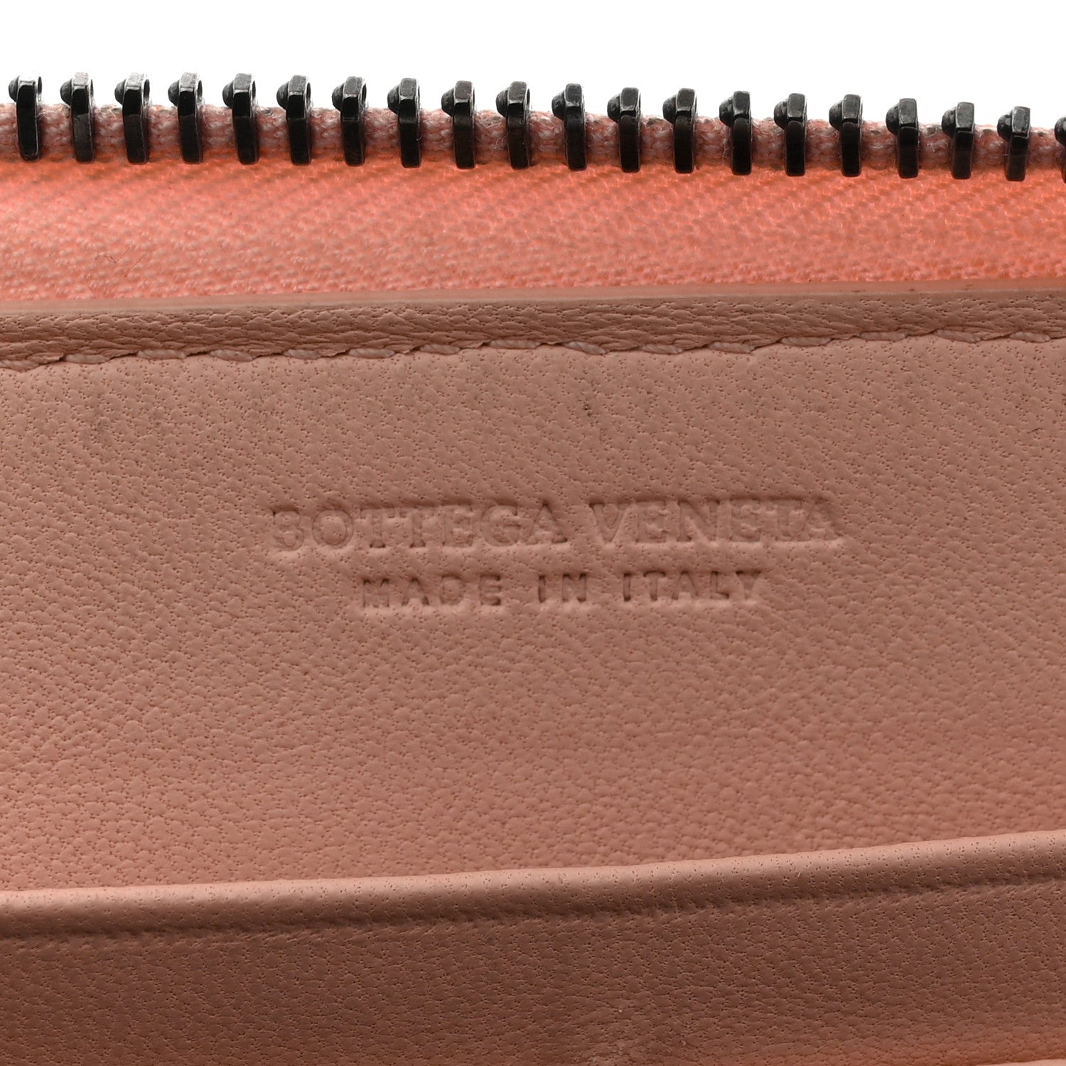 Nappa Intrecciato Ayers Zip Around Wallet Flamingo