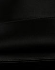 Satin Crystal Mini Saddle Bag Black