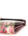 GG Supreme Monogram Blooms Mini Dionysus Chain Wallet Beige Multicolor Dry Rose