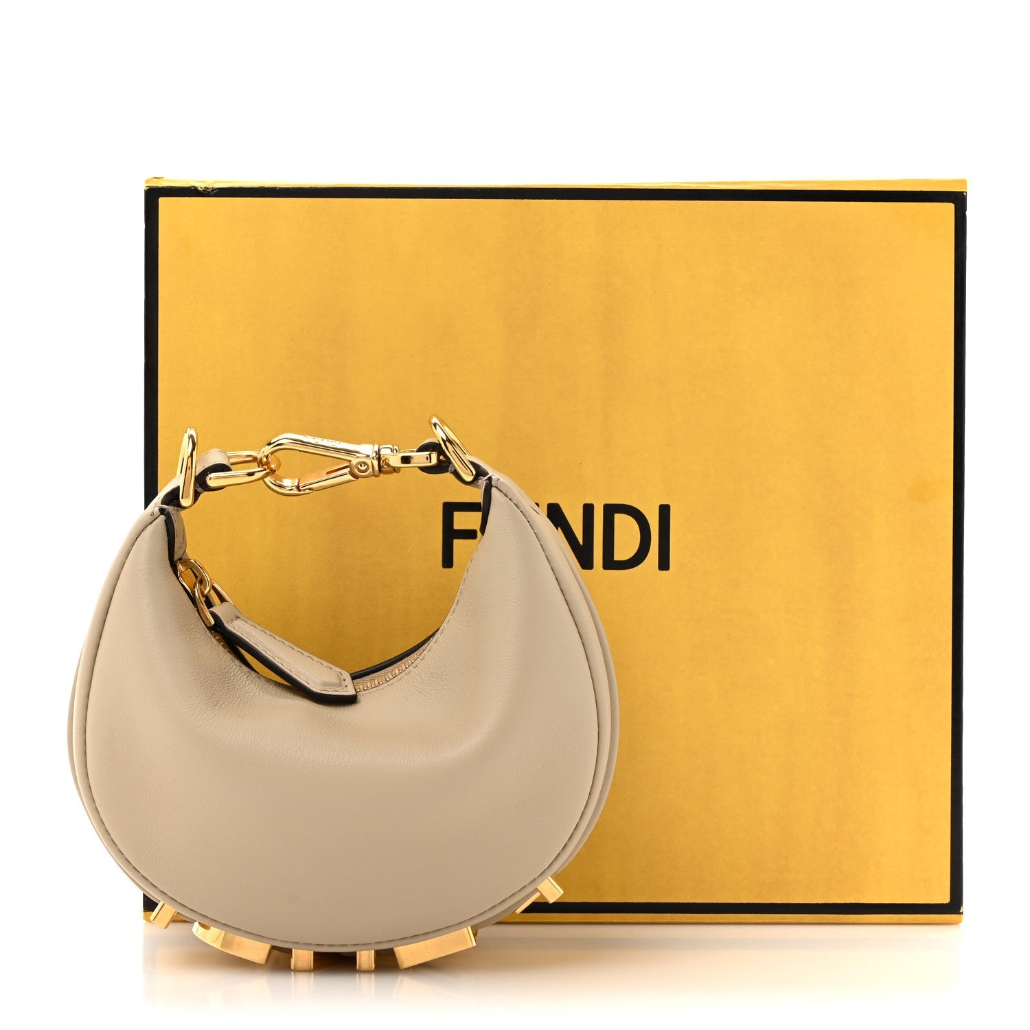 Vitello Grace Matte Nano FNDIgraphy Hobo Charm Nuvola