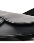 Ultra Matte Calfskin Saddle Belt Bag Black