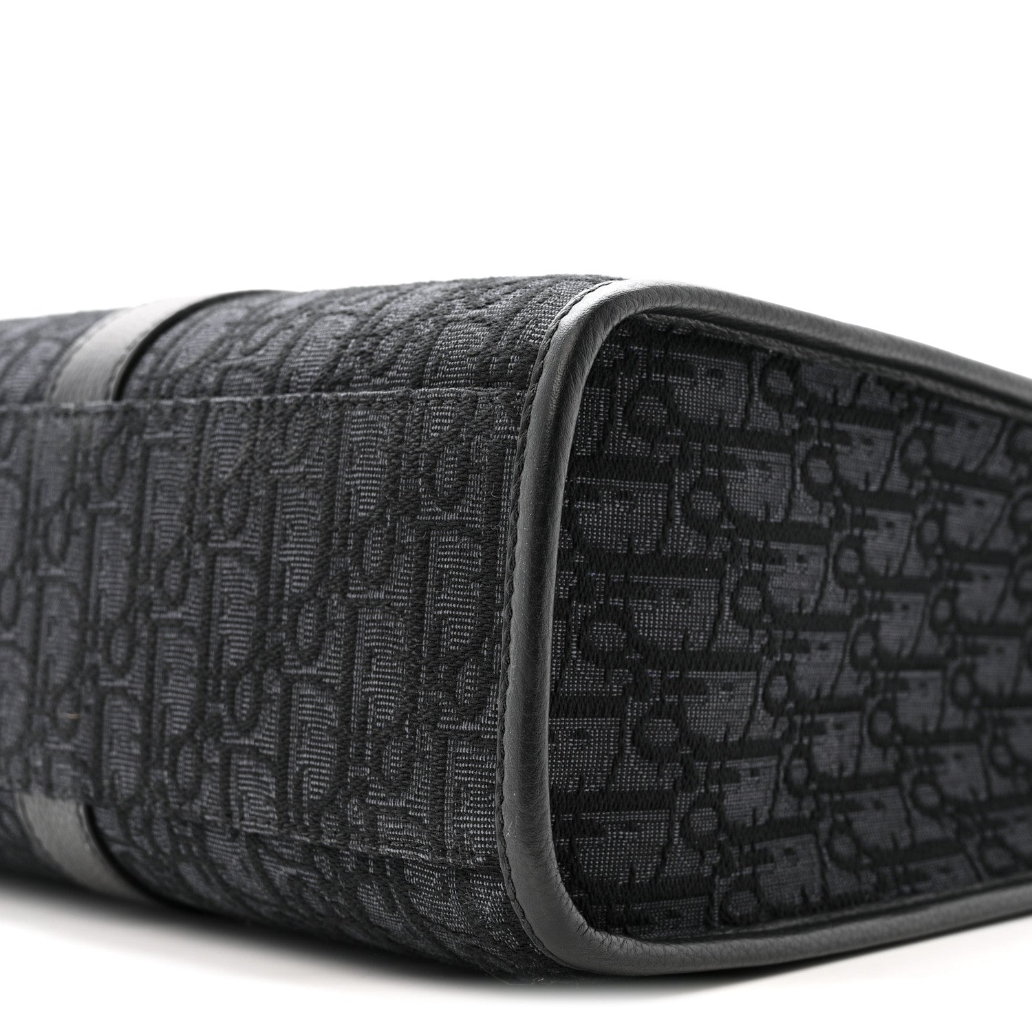 Oblique Grained Calfskin East West Tote Black
