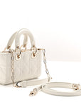 Lambskin Cannage Micro Lady D-Joy Latte