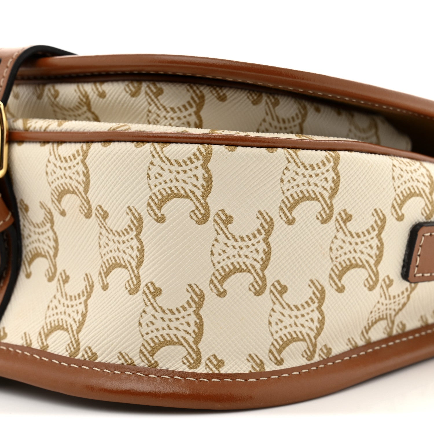 Triomphe Canvas Medium Folco Bag White