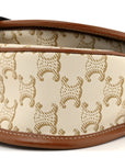 Triomphe Canvas Medium Folco Bag White