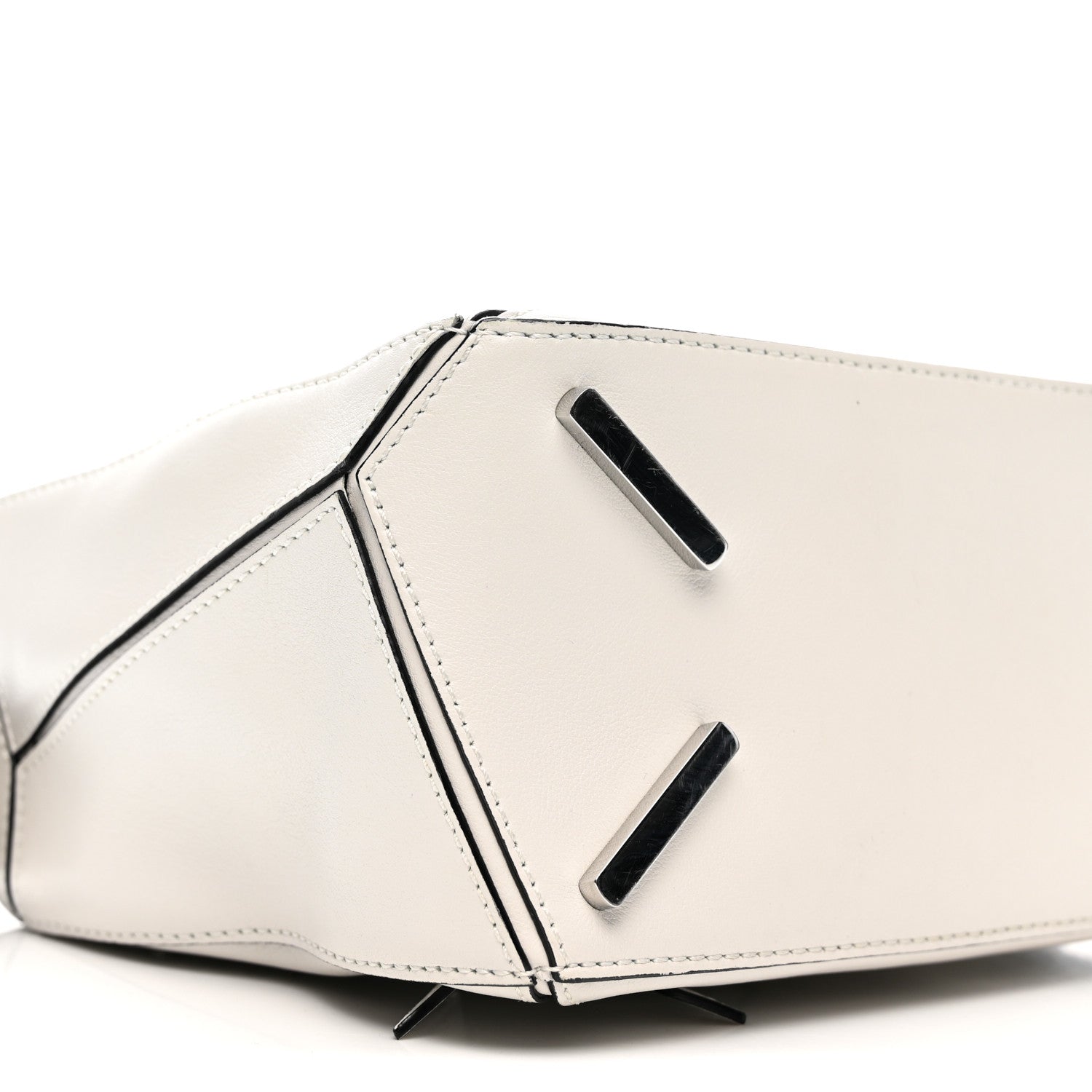 Calfskin Small Puzzle Bag White