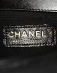 Metallic Glazed Calfskin Small Boy Flap Black Gold