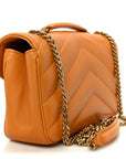 Lambskin Chevron Quilted Small Loulou Bag Sunflower