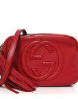 Pebbled Calfskin Small Soho Disco Bag Tabasco Red