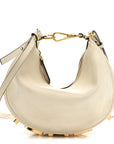 Vitello Grace Matte Mini FNDIgraphy Hobo Bag White Ice
