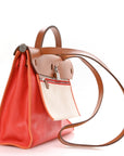 Toile H Berline Vache Hunter Herbag Zip 31 PM Orange Mecano Fauve