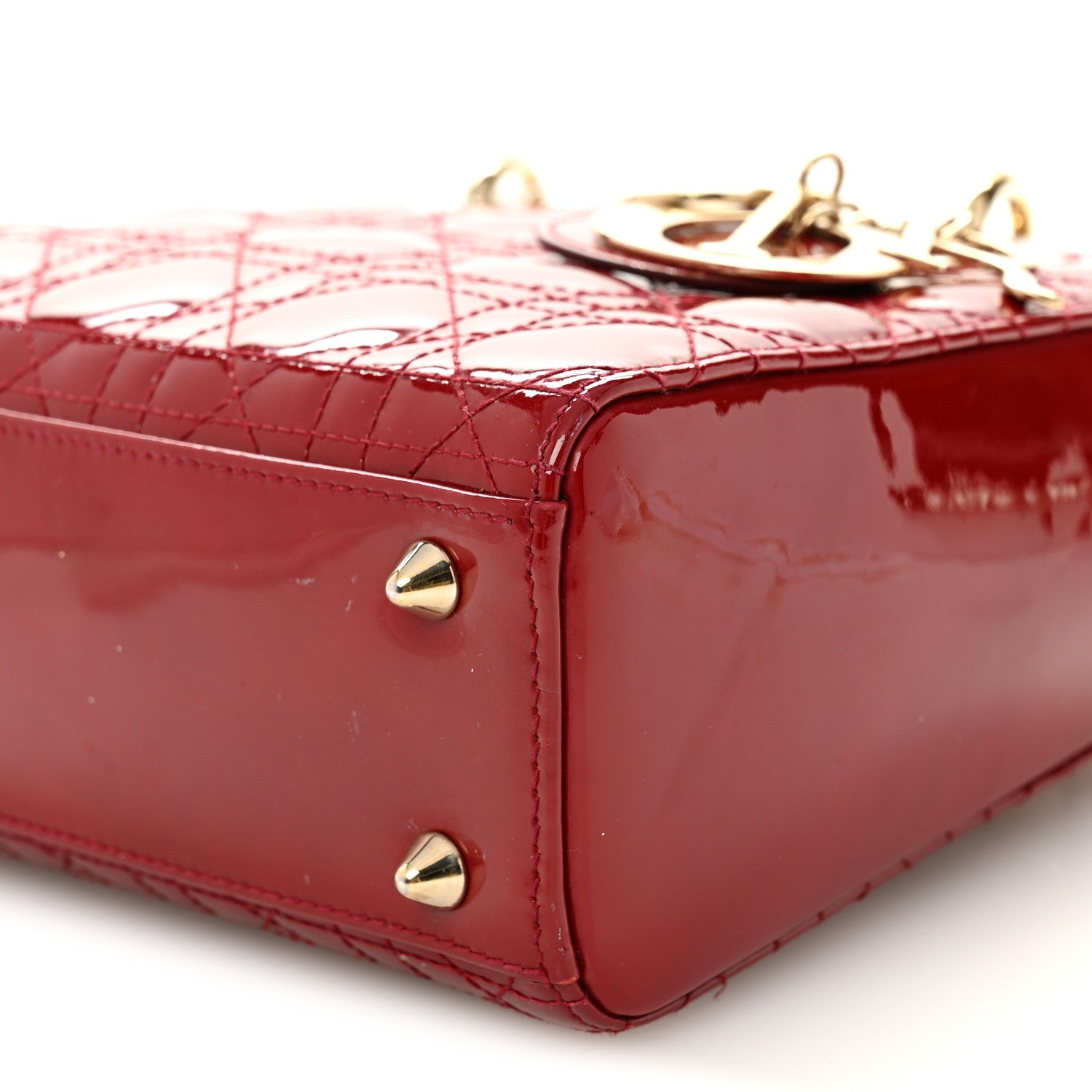 Patent Cannage Small Lady D1OR Cherry Red