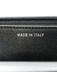 Lambskin Quilted Enamel CC Wallet on Chain WOC Black
