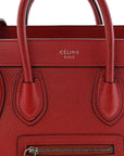 Drummed Calfskin Nano Luggage Merlot