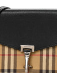 Derby Calfskin House Check Small Macken Crossbody Bag Black Archive Beige