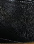 Lambskin Matelasse Chevron Monogram Envelope Chain Wallet Black