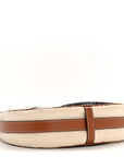 Textile Medium Ava Shoulder Bag White Black