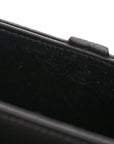 Satin Crystal Mini Saddle Bag Black