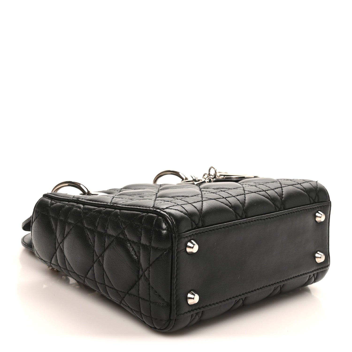 Lambskin Cannage Mini Lady D1OR Black