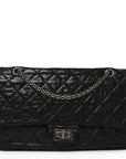 Aged Calfskin Quilted 2.55 Reissue 226 Flap Black