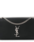 Grain De Poudre Medium Classic Monogram Kate Satchel Black