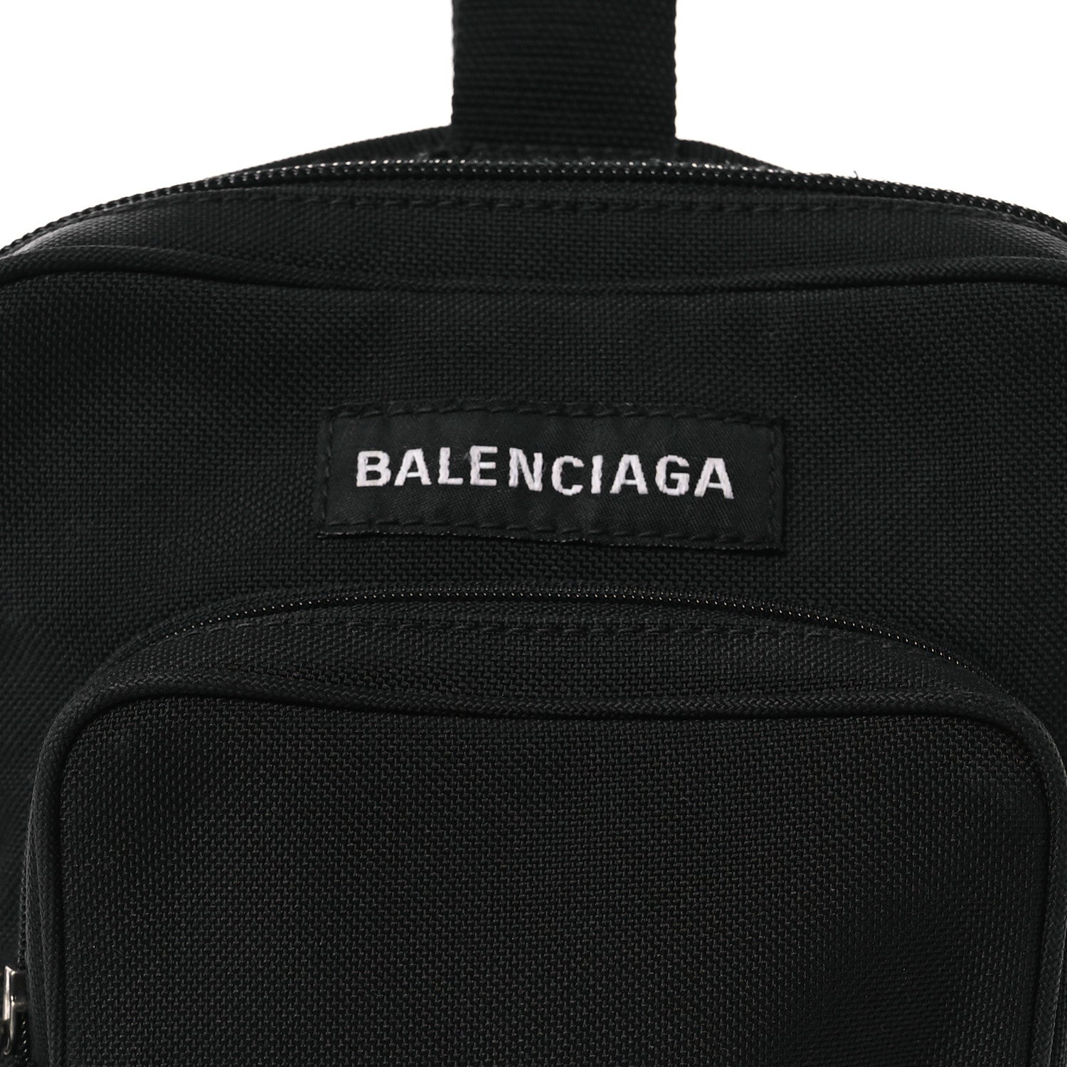 Nylon Logo Explorer Crossbody Messenger Bag Black