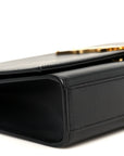 Smooth Calfskin Medium Classic Monogram Kate Tassel Satchel Black