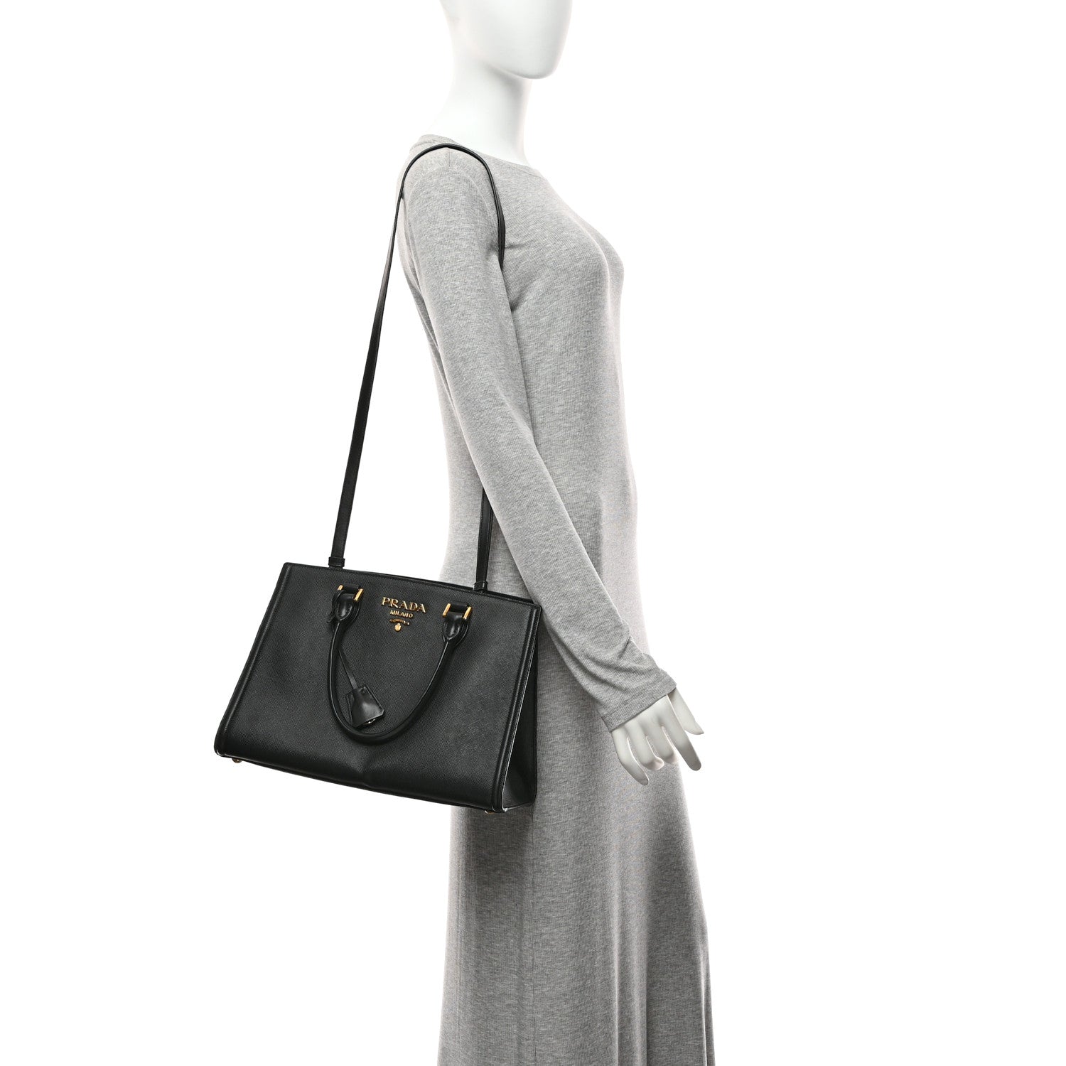 Saffiano Soft Calfskin Tote Black