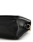 Grained Calfskin Embossed Medusa Flap Bag Black